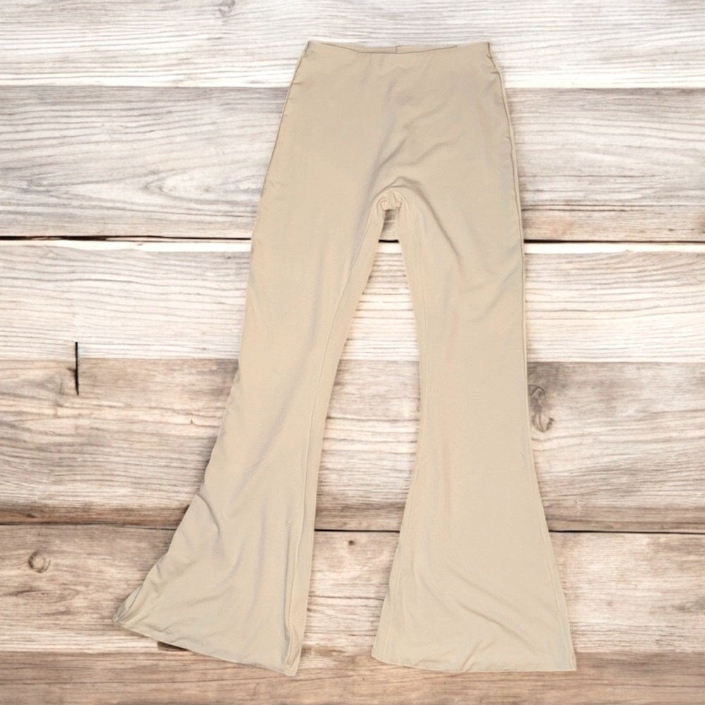 Beige Flared Pants‎